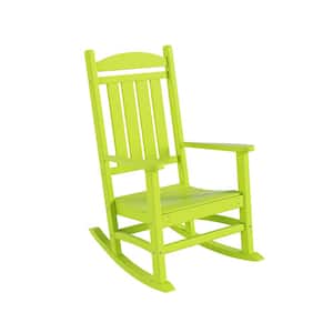 Kenly Lime Classic Plastic Outdoor Rocking Chair