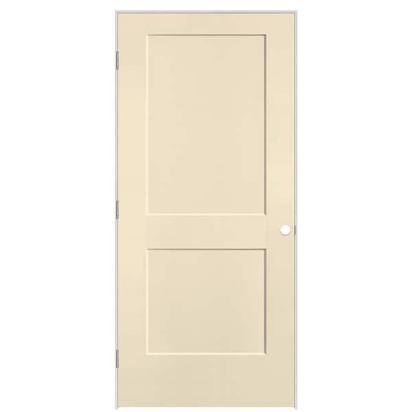 36 in. x 80 in. 2-Panel Logan Right-Hand Hollow Core Golden Haystack Molded Composite Single Prehung Interior Door