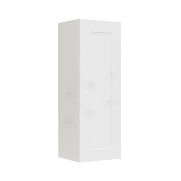 LIFEART CABINETRY Anchester Assembled 12x42x12 in. 1 Door Wall Cabinet with 3 Shelves in Classic White