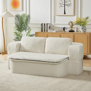 セ-ブル　スヌ-ドファー HOMEFUN 64 in. Armless Corduroy Curved Upholstered Oversized