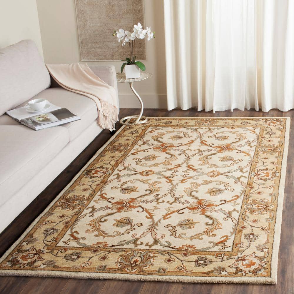 Heritage Ivory Hand-Tufted Wool Area Rug 47"x5"