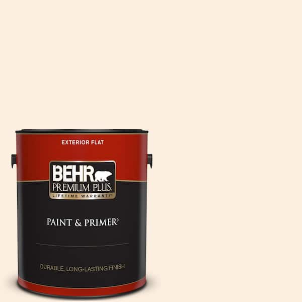 BEHR PREMIUM PLUS 1 gal. #BWC-14 Silk Lining Flat Exterior Paint & Primer