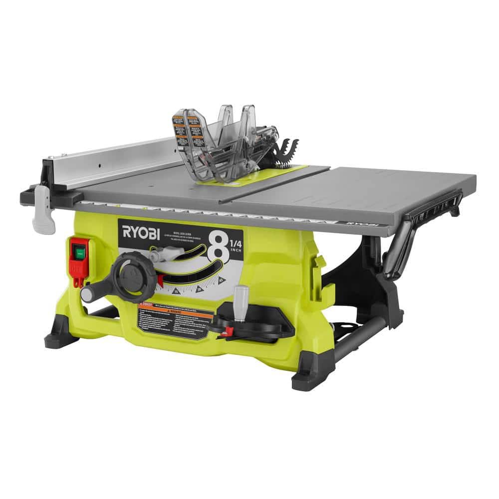 adgang Kan ikke lide temperatur RYOBI 13 Amp 8-1/4 in. Compact Portable Corded Jobsite Table Saw (No Stand)  RTS08 - The Home Depot