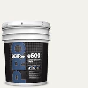 5 gal. #W-B-600 Luster White Satin Exterior Paint