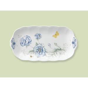 Butterfly Meadow 14.75 in. L x 9 in. W Porcelain Multi Color Oblong Sandwich Tray