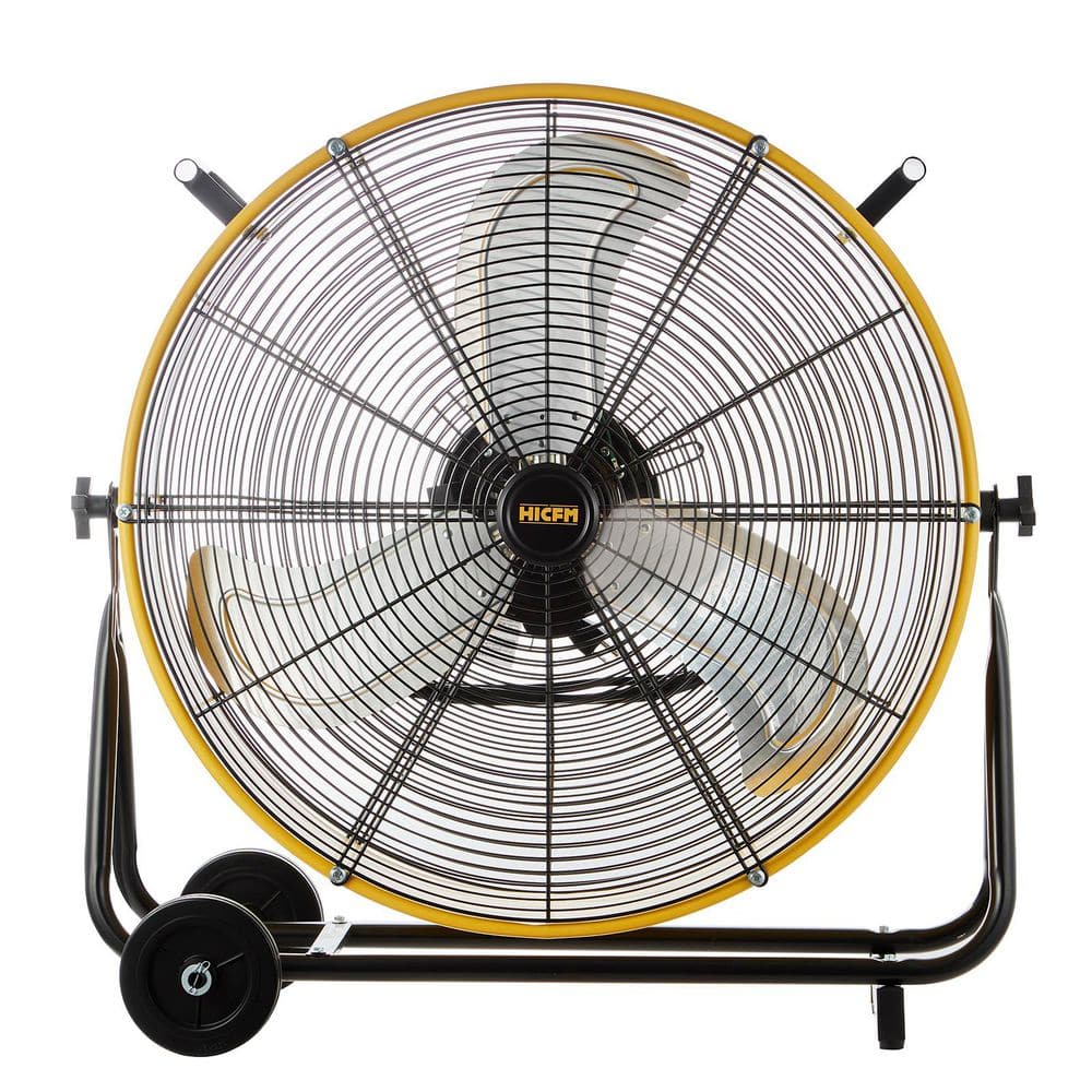 24 in. 8800 CFM Industrial Drum Fan with 3-Speed in Yellow, Heavy Duty Construction with Casters Handle, Protable price history on PriceWatchPro
