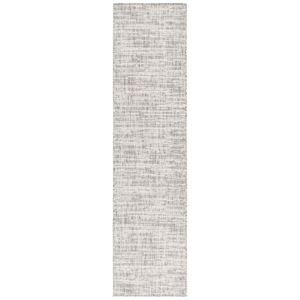 Beach House Gray/Ivory 2 ft. x 8 ft. Distressed Striped Solid Indoor/Outdoor Runner Rug