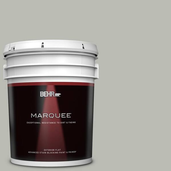 BEHR MARQUEE 5 gal. #N380-3 Weathered Moss Flat Exterior Paint & Primer