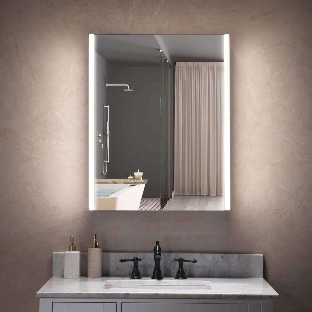 24 in. W x 30 in. H Surface-Mount Bathroom Medicine Cabinet with Mirror price history on PriceWatchPro