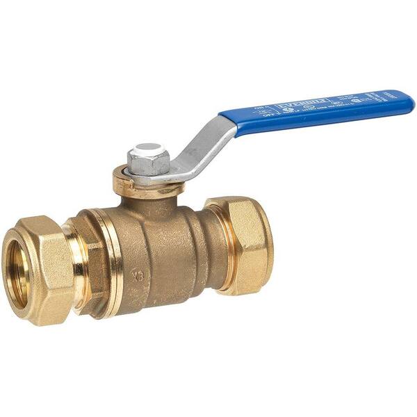 Everbilt 1/2 in. COMP x 1/2 in. COMP Standard Port Lead Free Brass Ball Valve