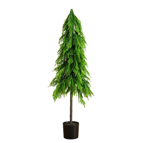 5 ft. Artificial Real Touch Down Swept Norfolk Pine Tree with Natural Look