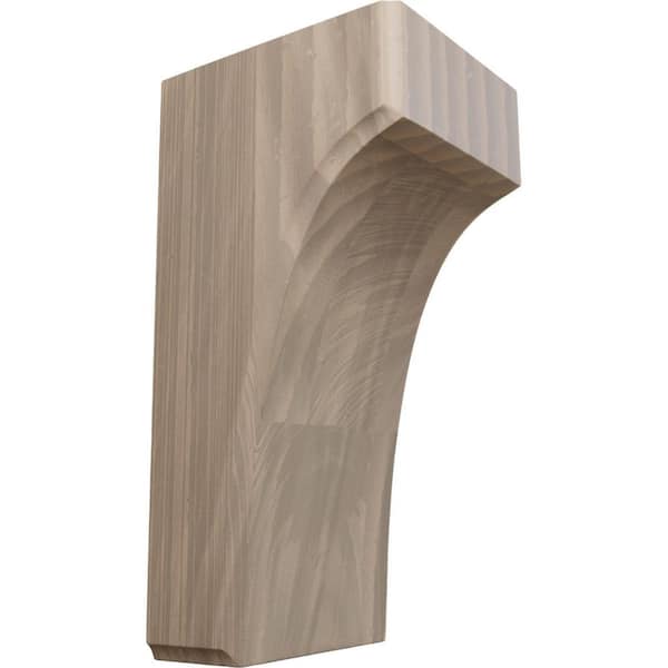 Ekena Millwork 3-1/2 in. x 4 in. x 8 in. Unfinished Walnut Clarksville Corbel