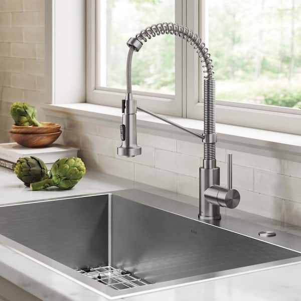Kraus Loften All In One Dual Mount Drop, Stainless Steel Countertops With Sink Canada