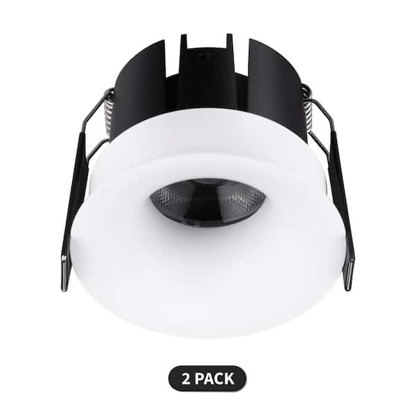 Architectural Series 3 in. Curve Recessed Integrated LED Canless Recessed Light with Adjustable CCT (2-Pack)