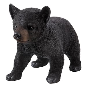 Black Bear Cub Walking Garden Statue