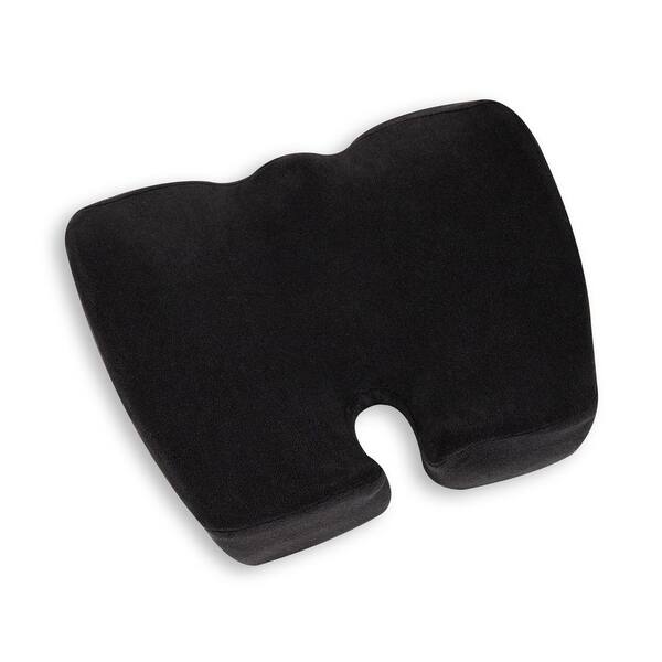 Mind Reader Black Memory Foam Ergonomic Office Chair Pad Cushion