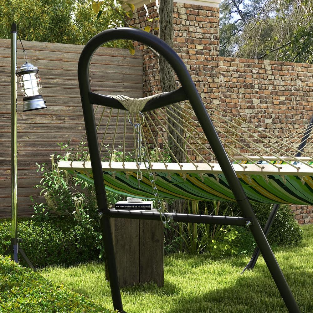 10 ft. Black Metal Arc Hammock Stand