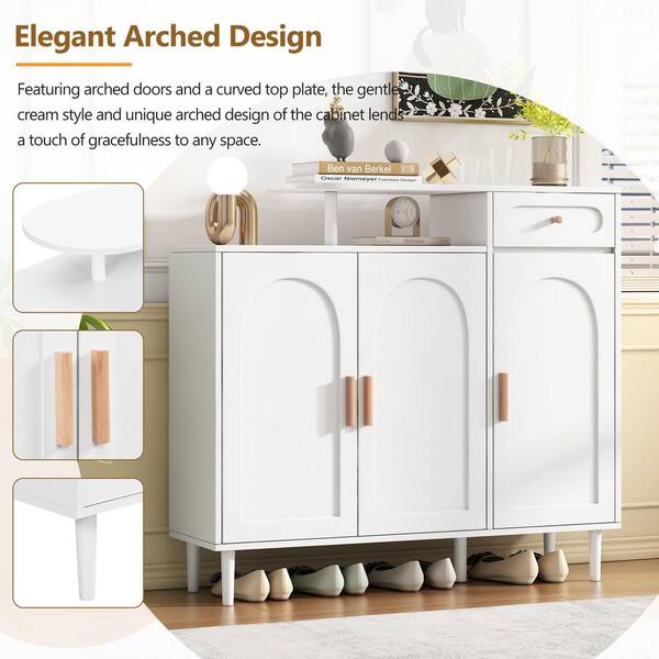 ARTISNO Beautiful Grey And White Ceramic Knobs - Set Of 10 Decorative Round Knobs Kitchen Cabinet Drawer Knobs | Elegant Wardrobe And Dresser Pulls With Glossy Finish (1.5-Inch Diameter - View #8