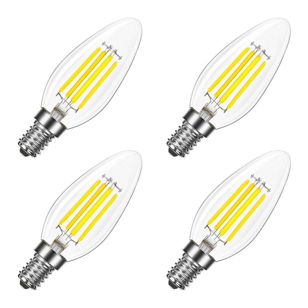 75W Equivalent LED Candelabra Bulb, 8W, 1000 Lumens, 4000K Cool White, Dimmable, Enclosed Fixture & Wet Rated, 4 Pack price history on PriceWatchPro