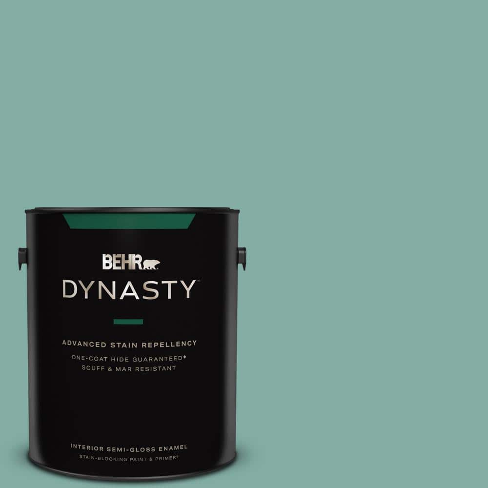 1 gal. #M440-4 Summer Dragonfly One-Coat Hide Semi-Gloss Enamel Interior Stain-Blocking Paint & Primer -  BEHR DYNASTY, ZZ085468