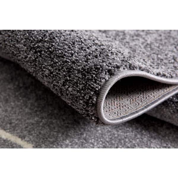 Nova Grey 3 ft. 9 in. x 5 ft. 6 in. Modern Abstract Area Rug