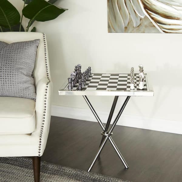 Litton Lane Silver Aluminum Chess Game Set