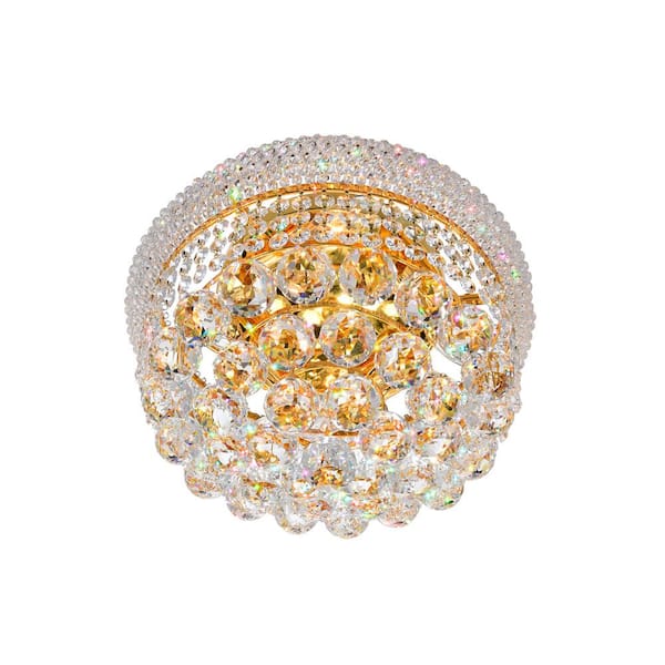 Empire 4 Light Flush Mount With Gold Finish