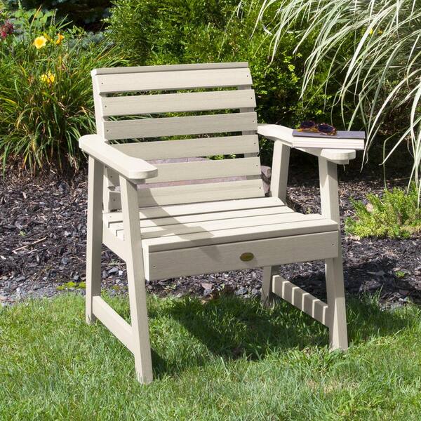 Highwood Weatherly Whitewash Recycled Plastic Outdoor Garden Chair