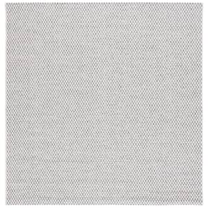 Sisal All-Weather Gray/Ivory 7 ft. x 7 ft. Solid Woven Indoor/Outdoor Square Area Rug