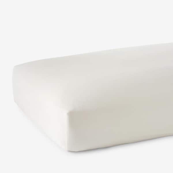 The Company Store Company Cotton Ivory Sateen Twin XL Fitted Sheet ...