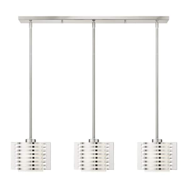 Humphreys 3-Light Brushed Nickel Linear Chandelier