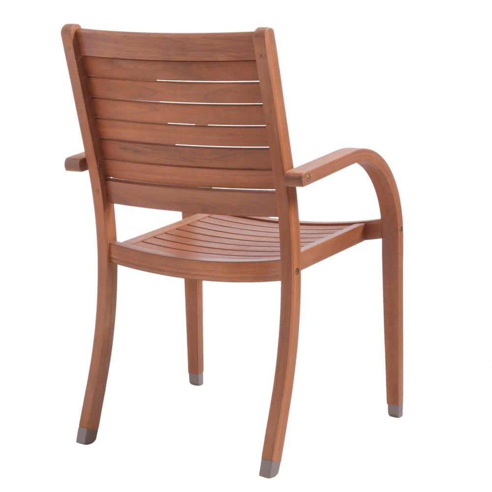 Arizona 5-Piece Eucalyptus Wood Round Patio Dining Set