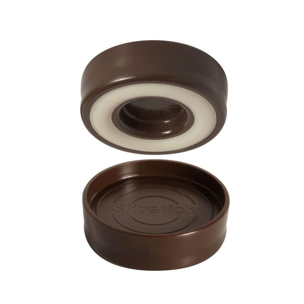 Chocolate Brown Rubber Furniture Leg Floor Protector Coaster Cups (Set of 4)