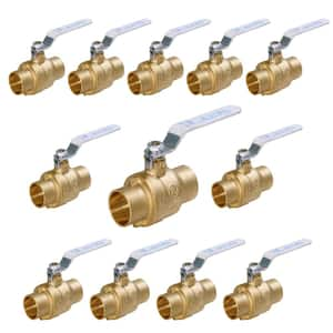 1-1/4 in. SWT x 1-1/4 in. SWT Premium Brass Full Port Ball Valve (12-Pack)