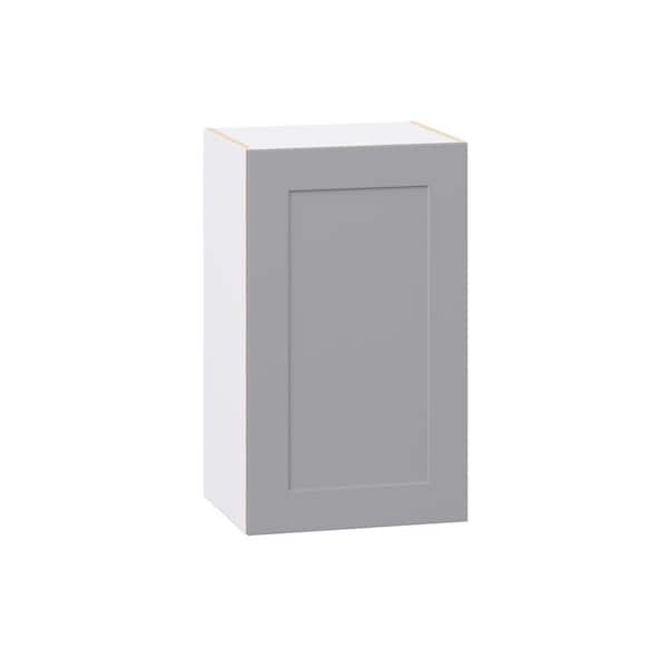 J COLLECTION Roseland 18 in. W x 14 in. D x 30 in. H Assembled Shaker Wall Kitchen Cabinet in Slate Gray