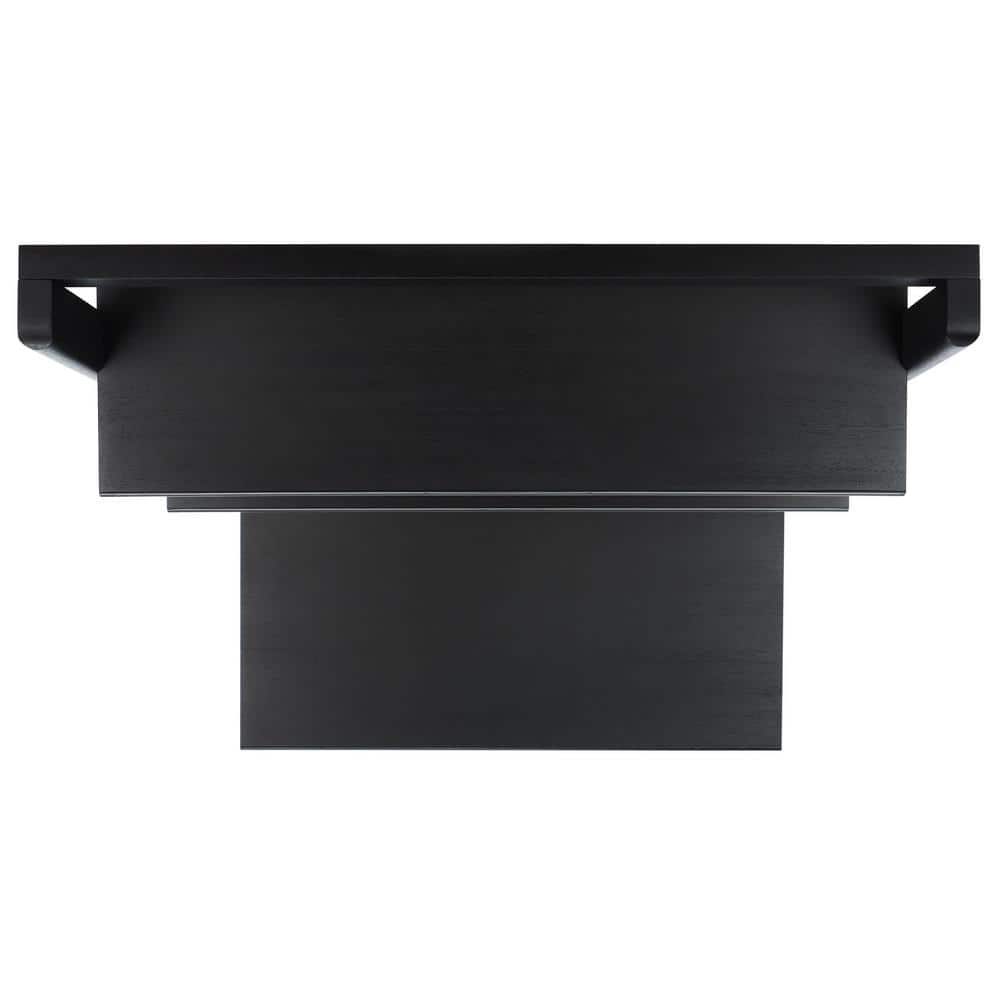 Black Mahogany 2-Shelf Leaning Desk