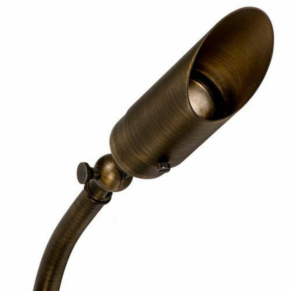 Bronze Brass Gooseneck Bullet Spotlight with Removable Shield