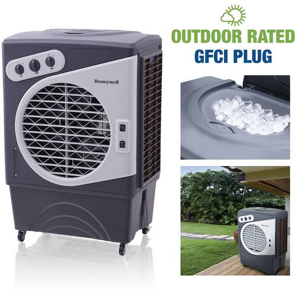 Honeywell 2700 CFM 3-Speed Outdoor Rated Portable Evaporative Cooler (Swamp Cooler) for 850 sq. ft.with GFCI Cord