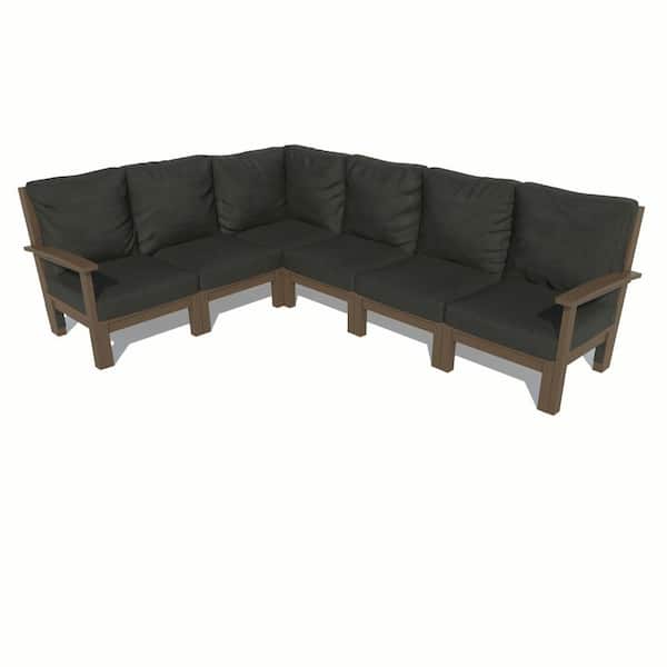 Highwood Bespoke Deep Seating 6-Piece Plastic Outdoor Sectional Sofa Set with Cushions