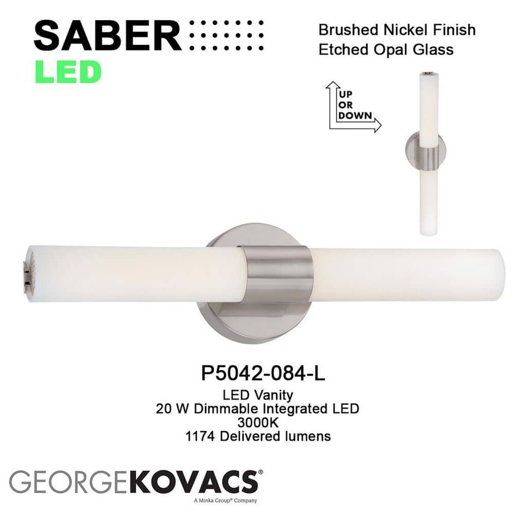 Brushed Nickel 2-Light Dimmable Cylinder Wall Sconce