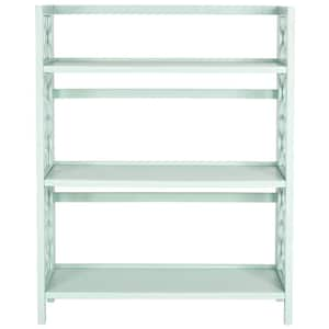 42.5 in. Celadon Wood 3-shelf Etagere Bookcase