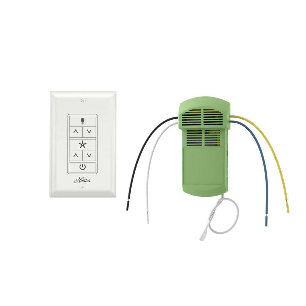 Hunter Universal 3Speed FanLight Wall Switch with Receiver, White