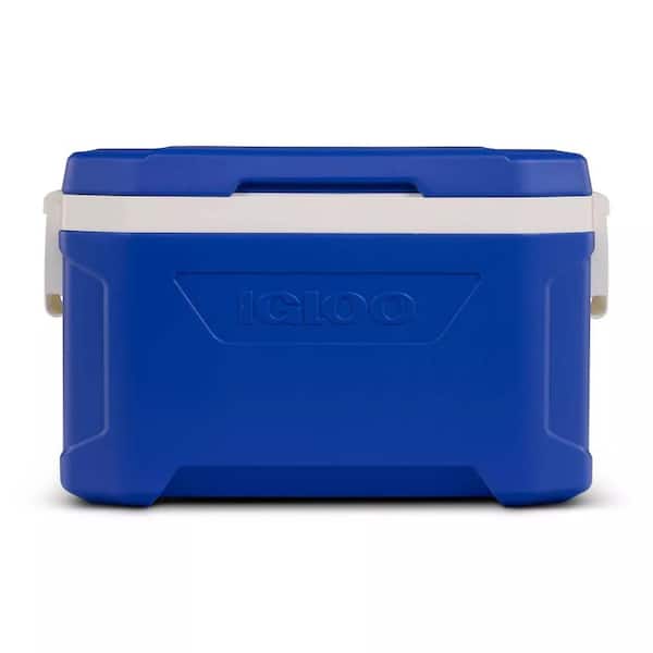 ITOPFOX 52 qt. Latitude Ice and Beverage Cooler with Built-in Cup Holders and Handles in Blue for Outdoor Activity and Vacation