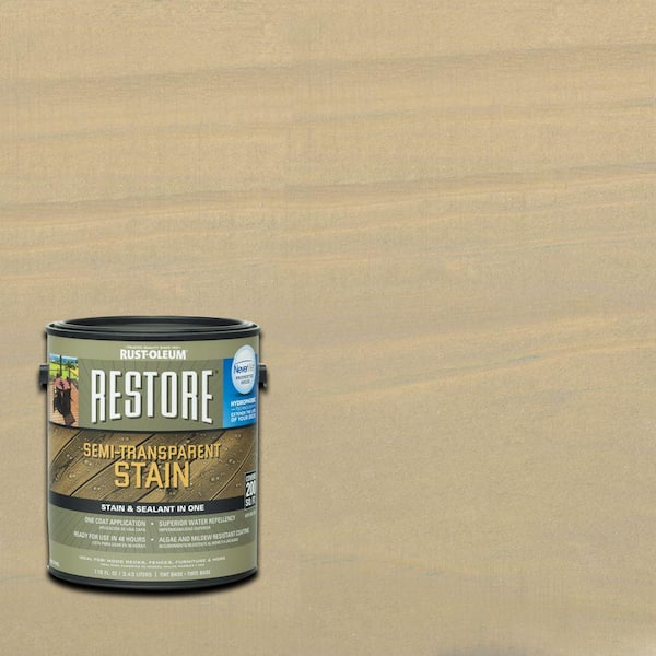 Rust-Oleum Restore 1 gal. Semi-Transparent Stain Fieldstone with NeverWet