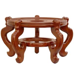 10.5 in. Rosewood Fishbowl Stand in Honey