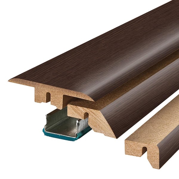 Windsor Tan 0.75 in. T x 2.37 in. W x 78.7 in. L Textured Wood Look Laminate Moulding/Trim 4 in 1 Molding