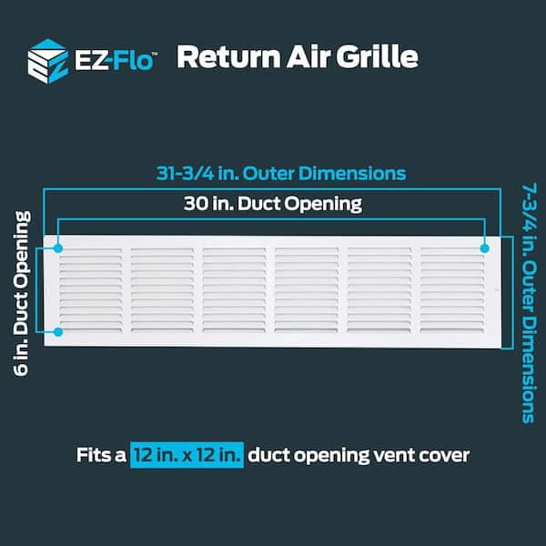 30 in. x 20 in. Steel Return Air Grille