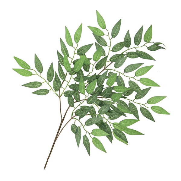 27 in. Artificial Italian Ruscus Smilax Leaf Stem Plant Greenery Foliage Spray Branch (Set of 24)