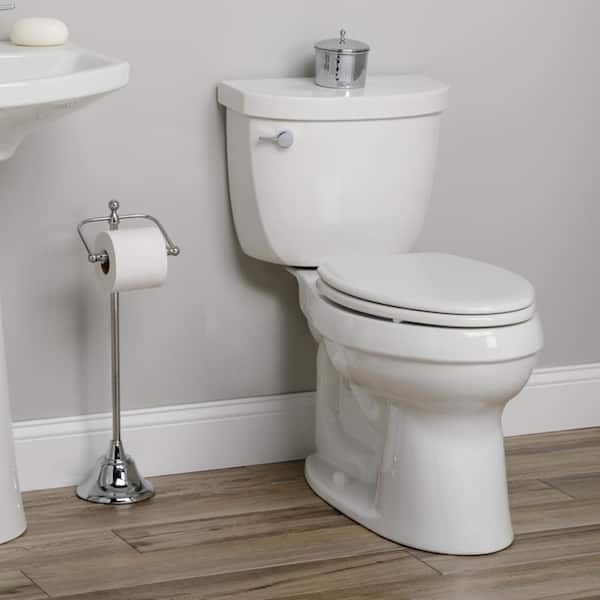 BEMIS Jamestown Elongated Never Loosens Enameled Wood Closed Front Toilet Seat in White with Adjustability and Soft Close