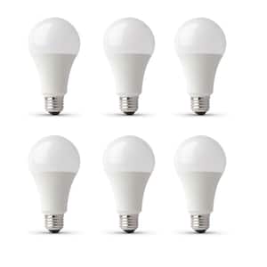 100-Watt Equivalent A21 Non-Dimmable CEC Title 20 90+ CRI E26 Medium Base LED Light Bulb, Bright White 3000K (6-Pack)